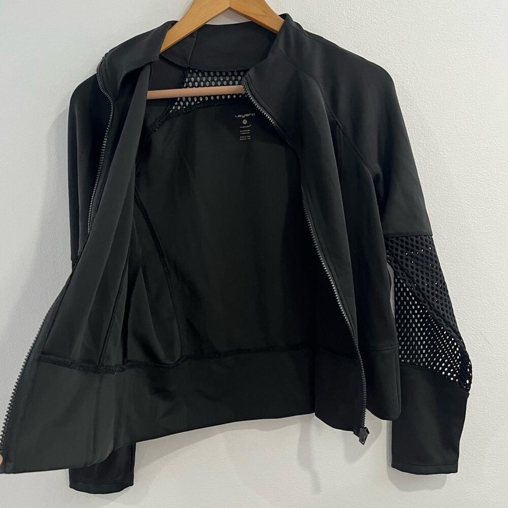Layer 8 Womens Black‎ Full Zip Active Jacket Medium - Picture 7 of 8